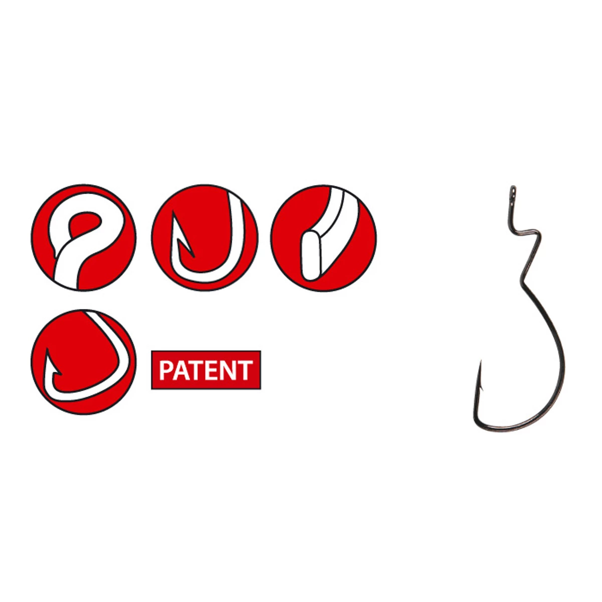 Gamakatsu Worm Skip Gap Hook 4 Gamakatsu Worm Skip Gap Hook - Afbeelding 2