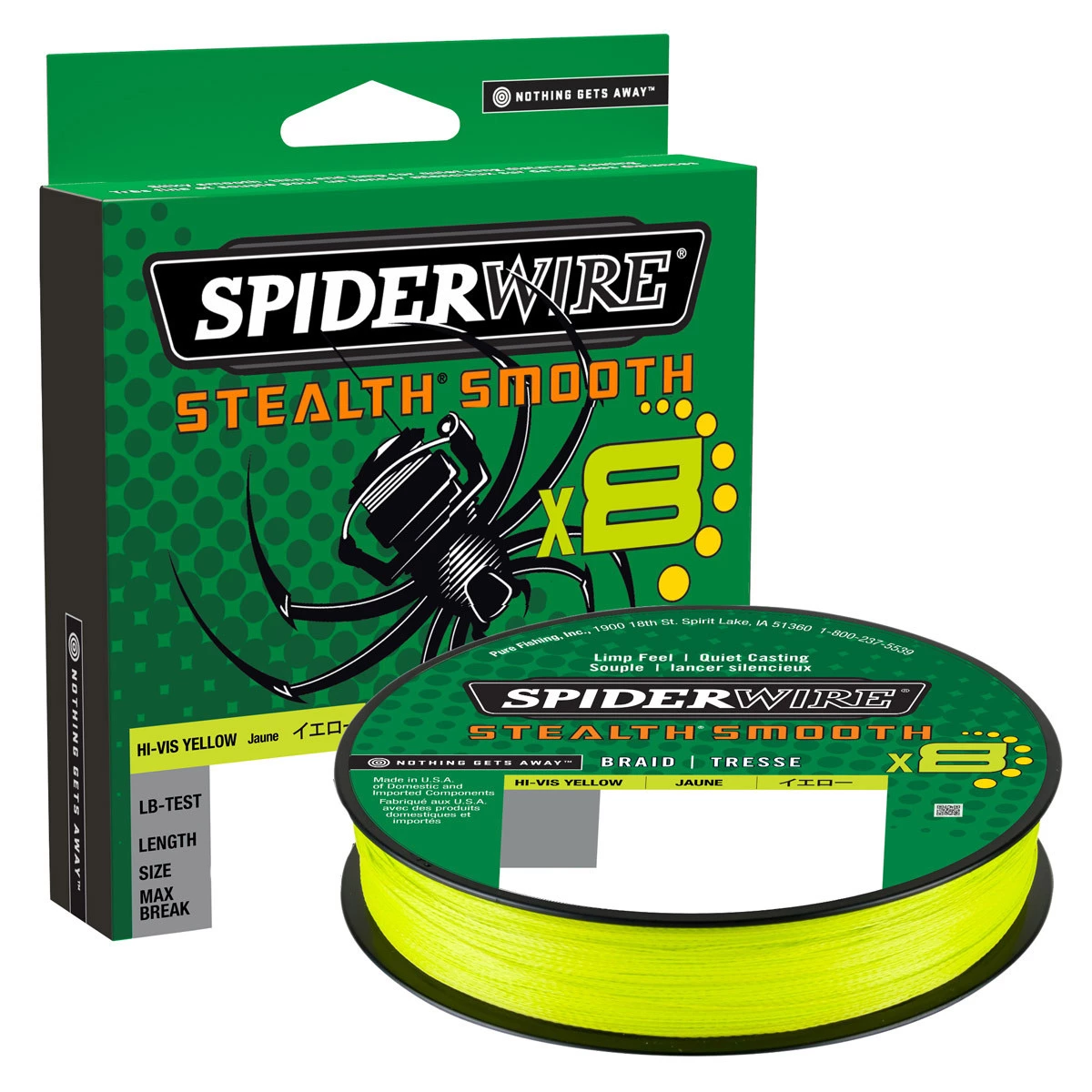 Spiderwire Stealth Smooth 8 Hi Vis Yellow 150 Meter 3 Spiderwire Stealth Smooth 8 Hi Vis Yellow 150 Meter