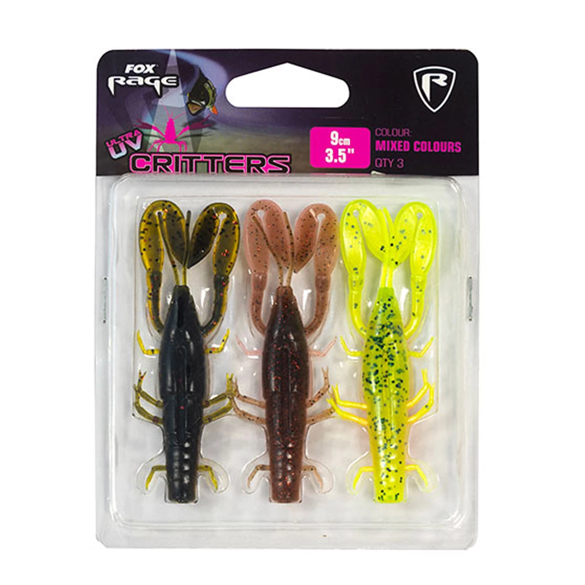 Fox Rage Critters UV Mixed Colour Pack 3 Fox Rage Critters UV Mixed Colour Pack