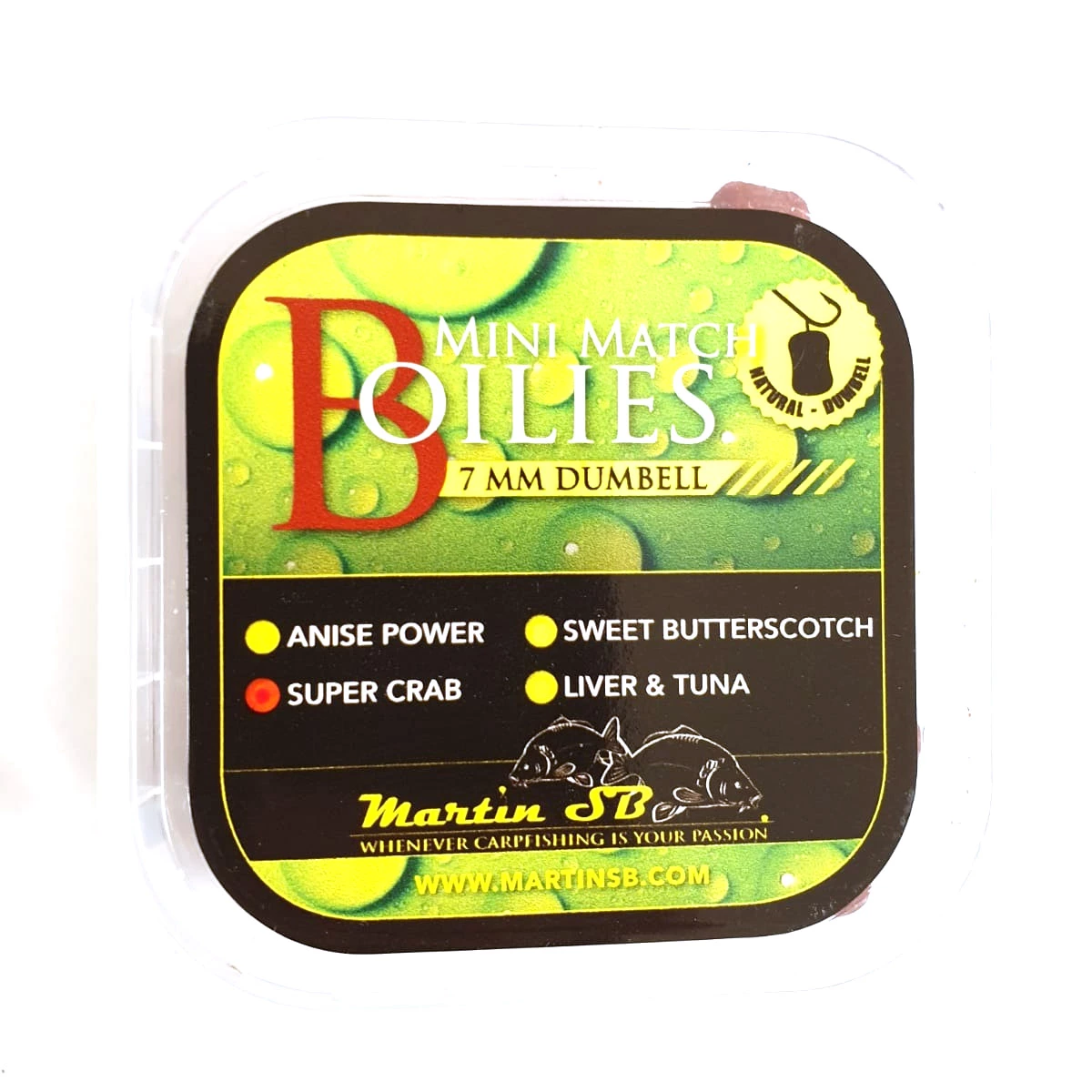 Martin SB Mini Match Boilies Naturel Dumbell 7 MM 4 Martin SB Mini Match Boilies Naturel Dumbell 7 MM - Afbeelding 2