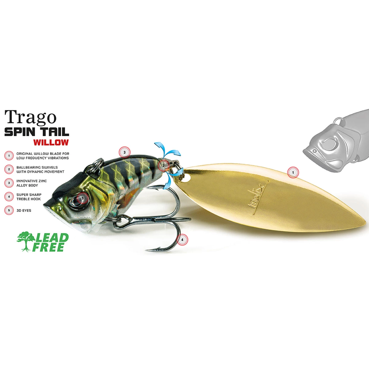 Molix Trago Spin Tail Willow 10,5 Gram 6 Molix Trago Spin Tail Willow 10,5 Gram - Afbeelding 4